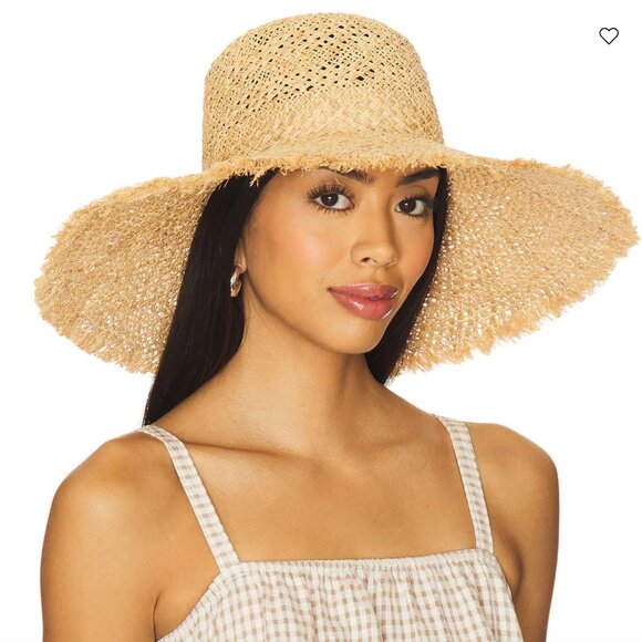 Lack of Color The Sundowner Hat in Natural Tan Straw Raffia Wide Brim Sun Hat - Picture 1 of 8